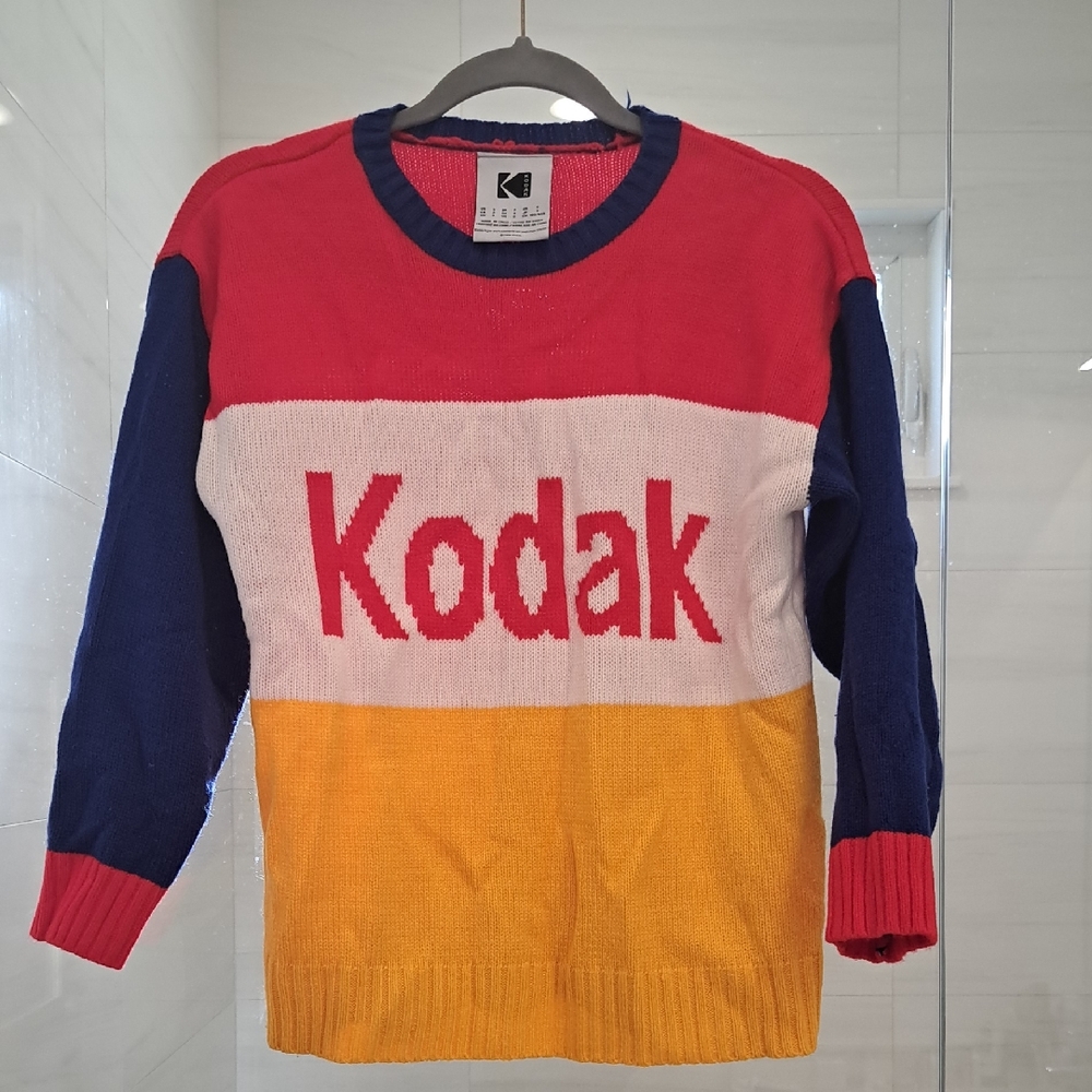 Kodak Retro Colorblock Knit Sweater